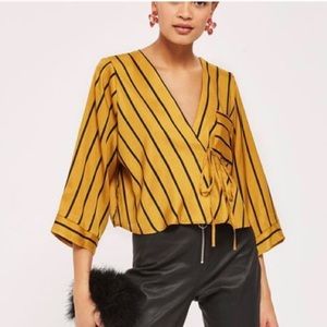 TopShop Striped Tie Kimono Top